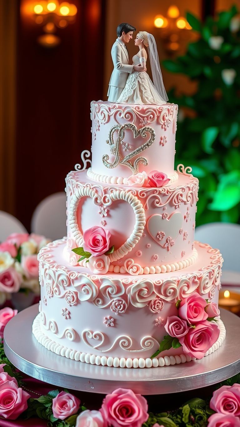 Custom Wedding Cake Setup